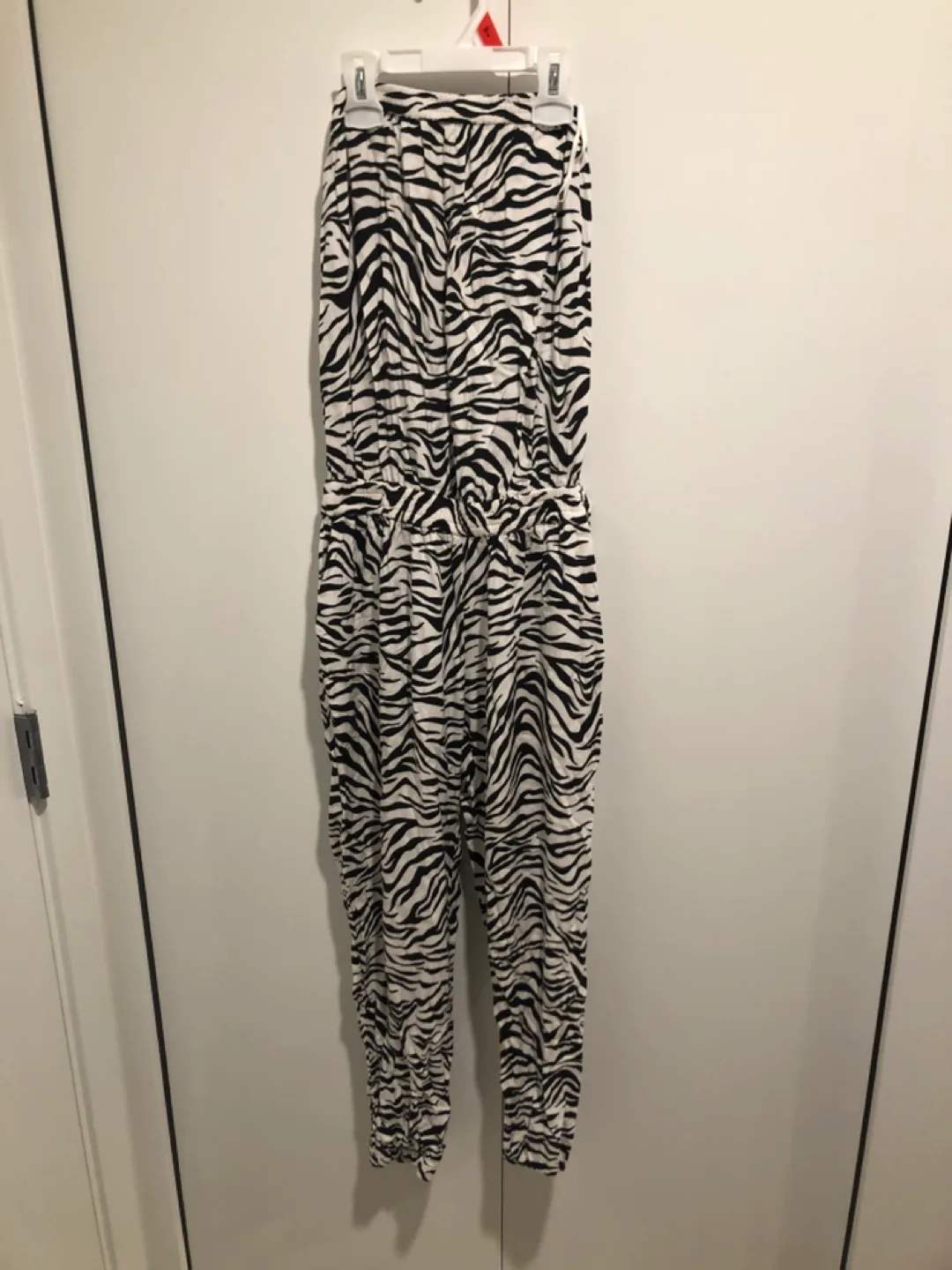 Strapless Zebra Print Jumpsuit image indicator(3)