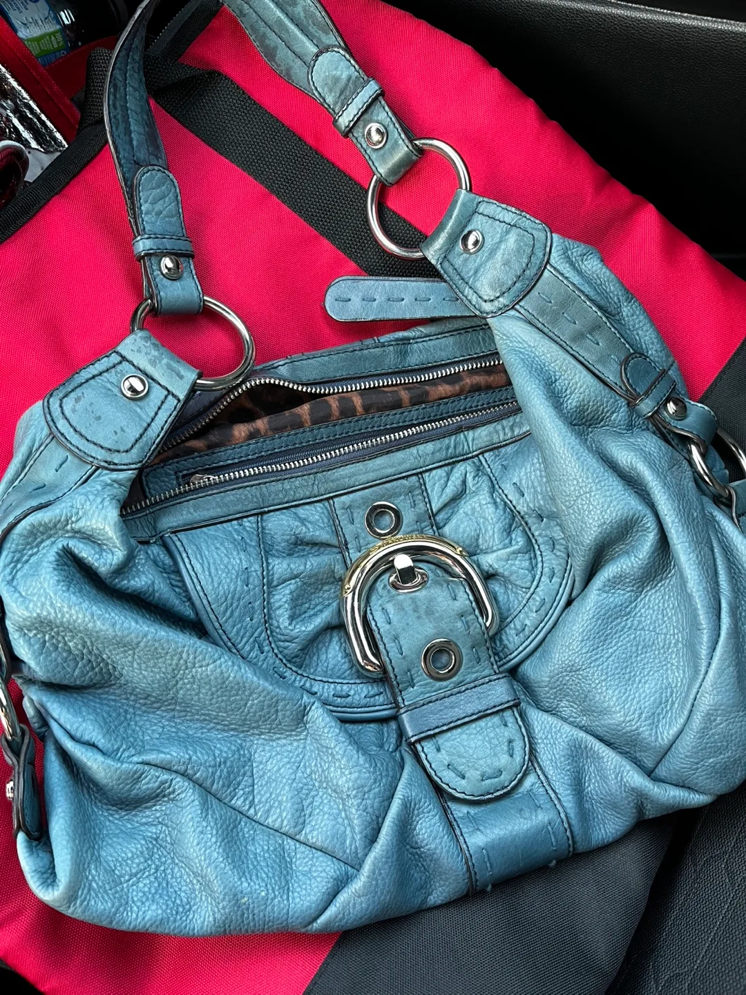 Blue Leather Handbag thumbnail