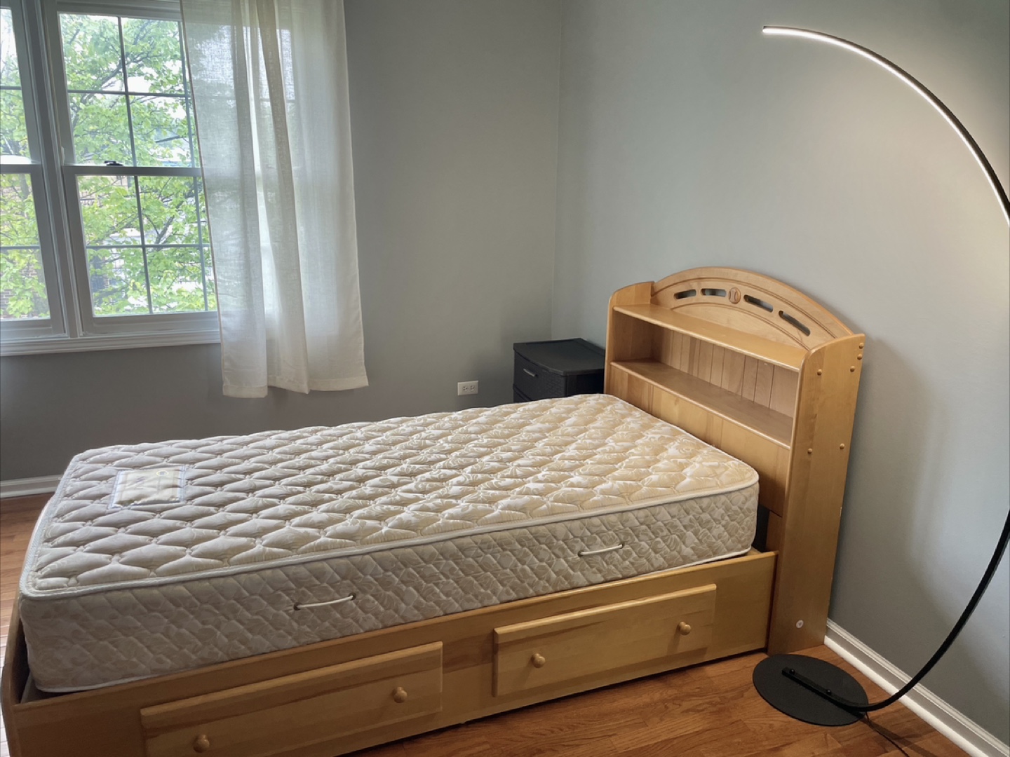 Golden Serta Twin Bed with Drawers and Shelf