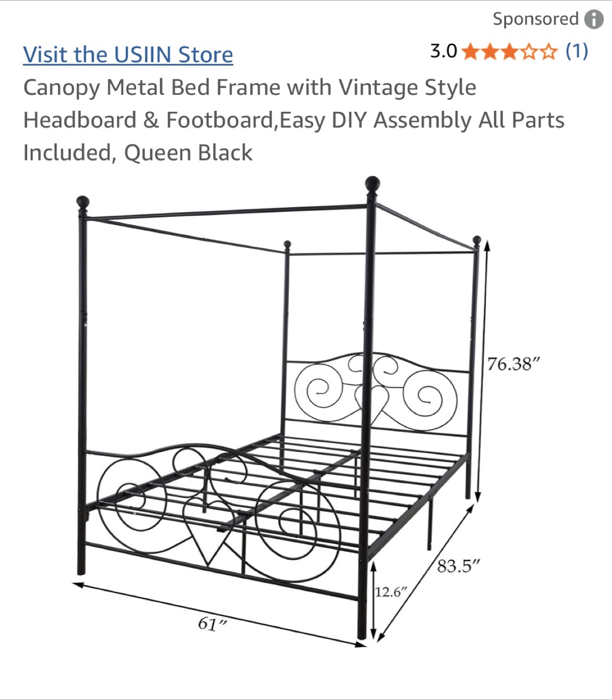 Sommerville Canopy Bed - photo 2