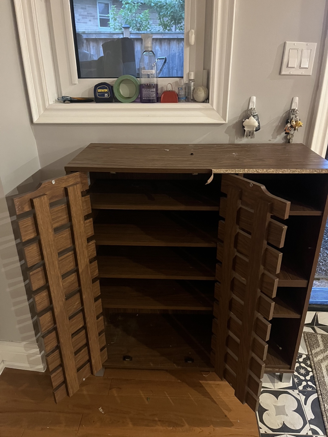 Wooden Shoe Storage Cabinet