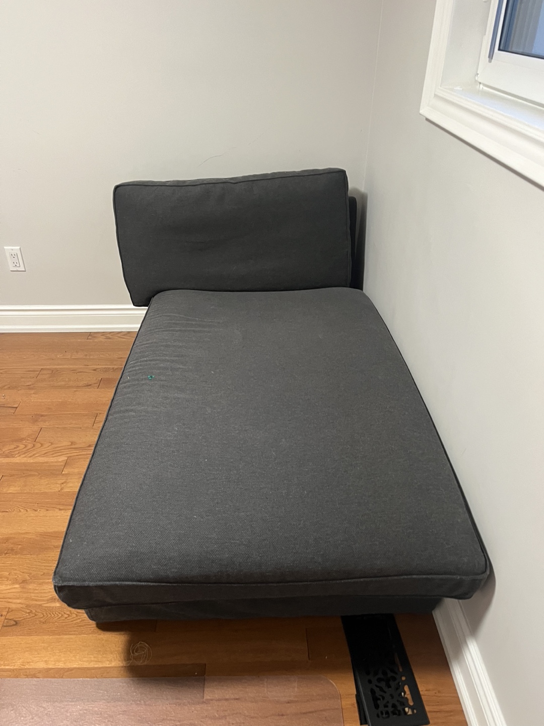 Dark Grey Chaise Lounge