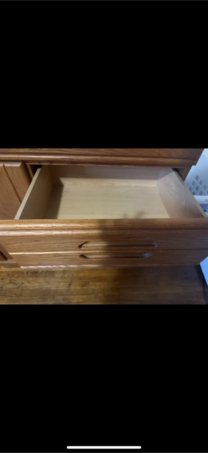 Oak wood Dresser with Storage image indicator(2)