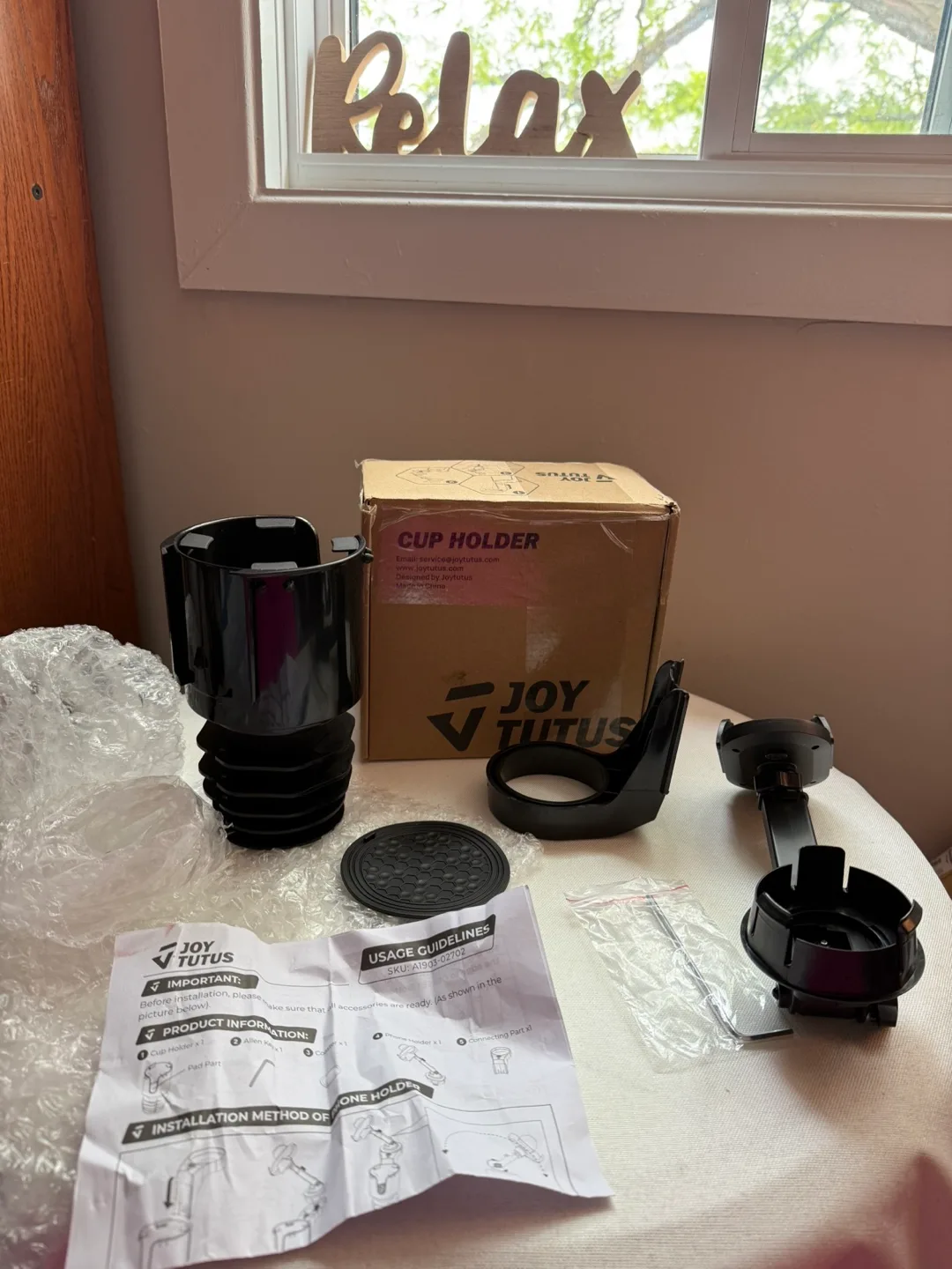 JOY TUTUS Car Phone Mount and Cup Holder image indicator(6)