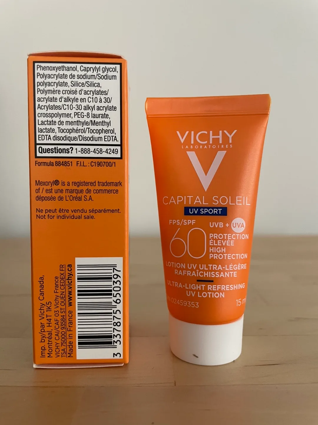 3x15ml  Vichy Capital Soleil UV Sport SPF 60 Exp 08/2026 image indicator(2)