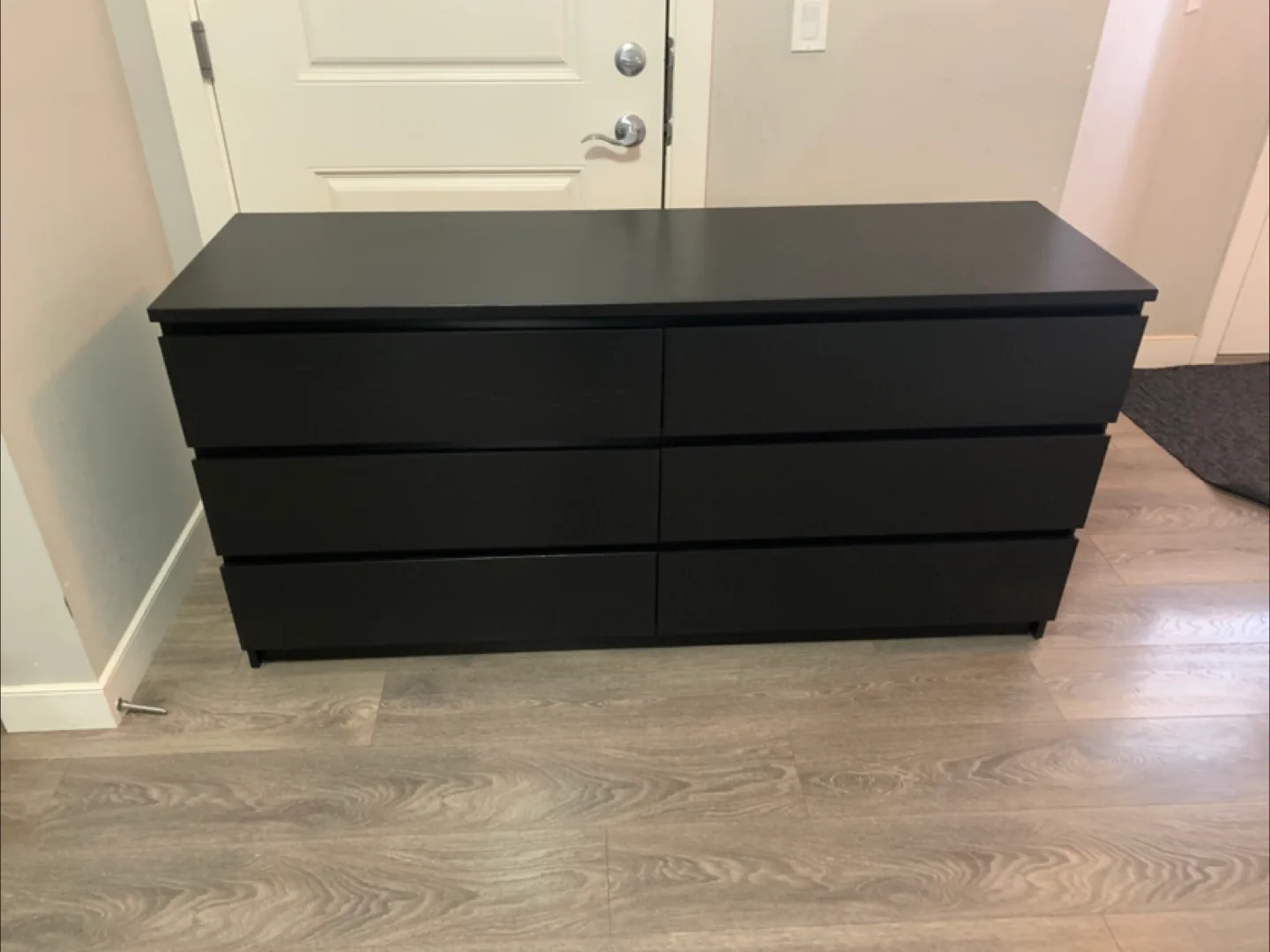 Black Dresser with 6 Drawers thumbnail