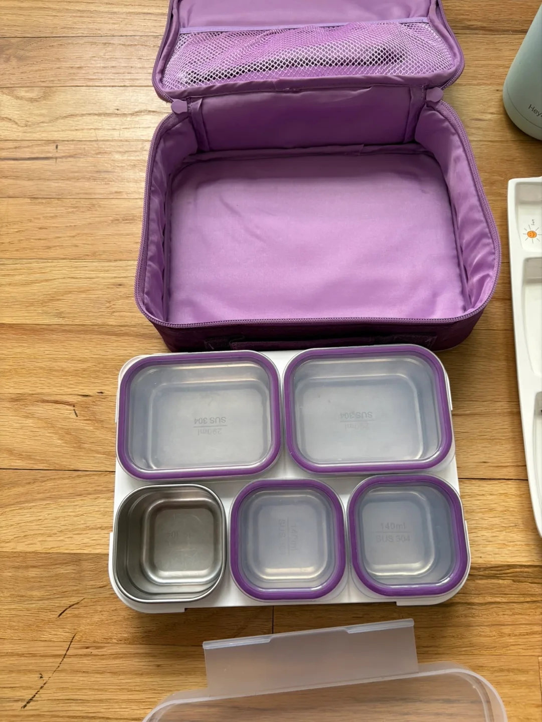 Purple Lunch Box with Containers for kids image indicator(5)