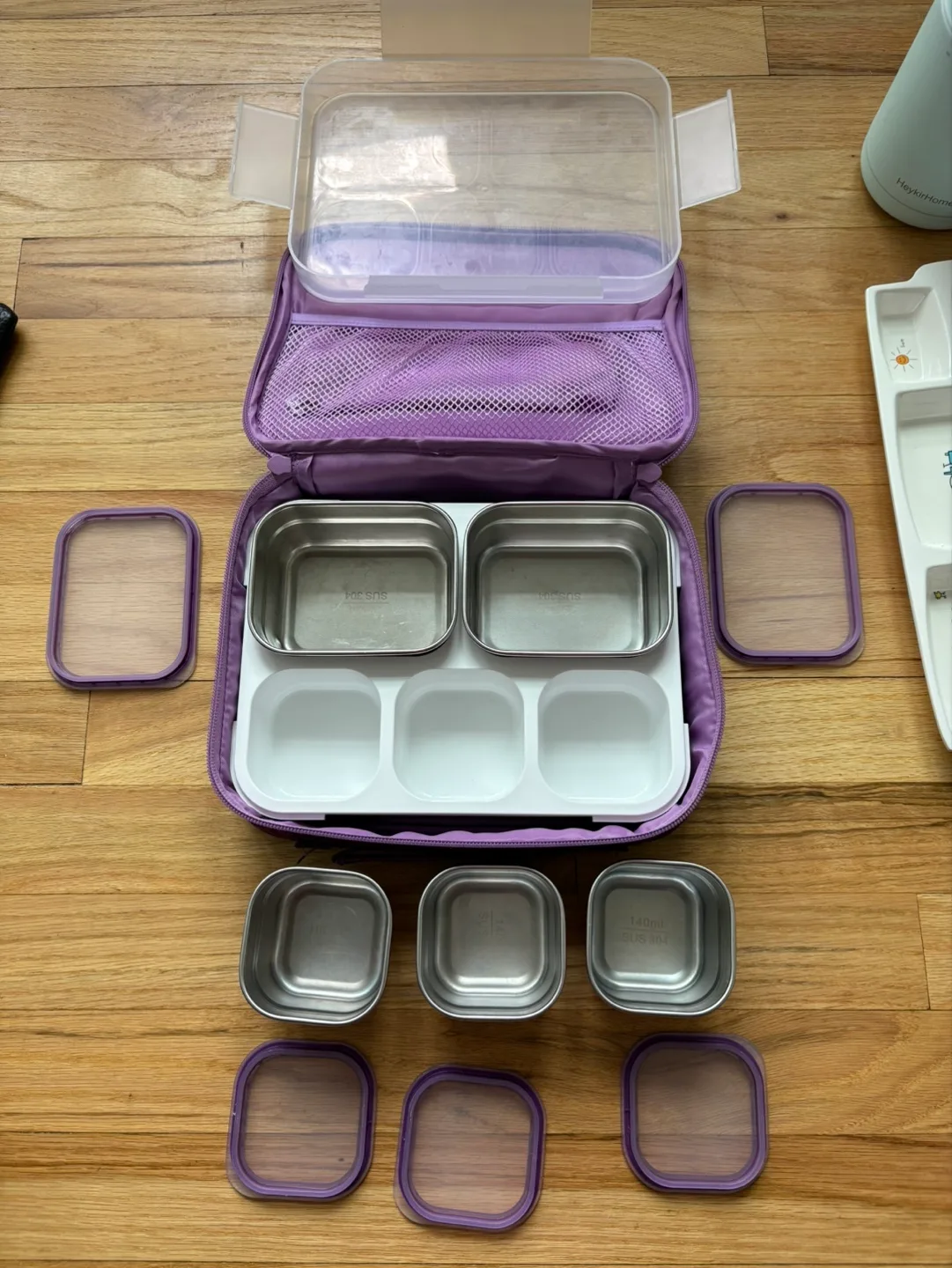 Purple Lunch Box with Containers for kids thumbnail