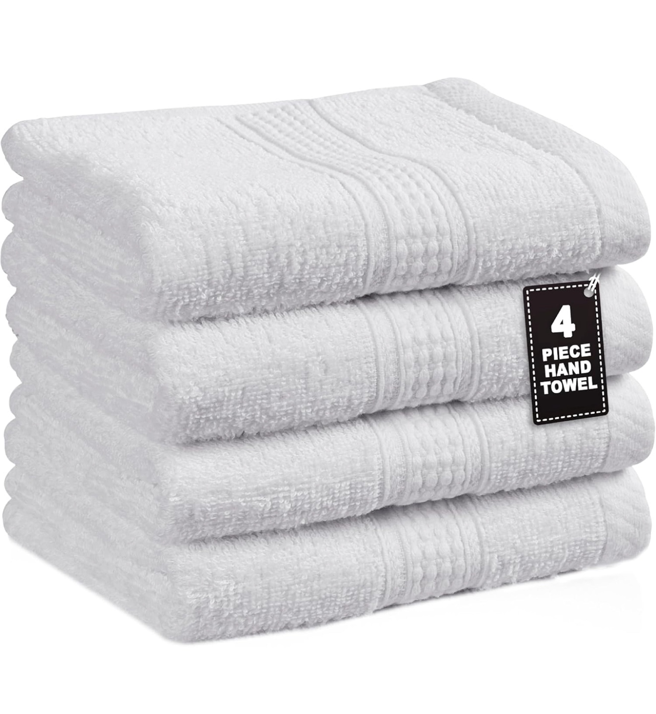 White Hand Towel Set - 4 Piece