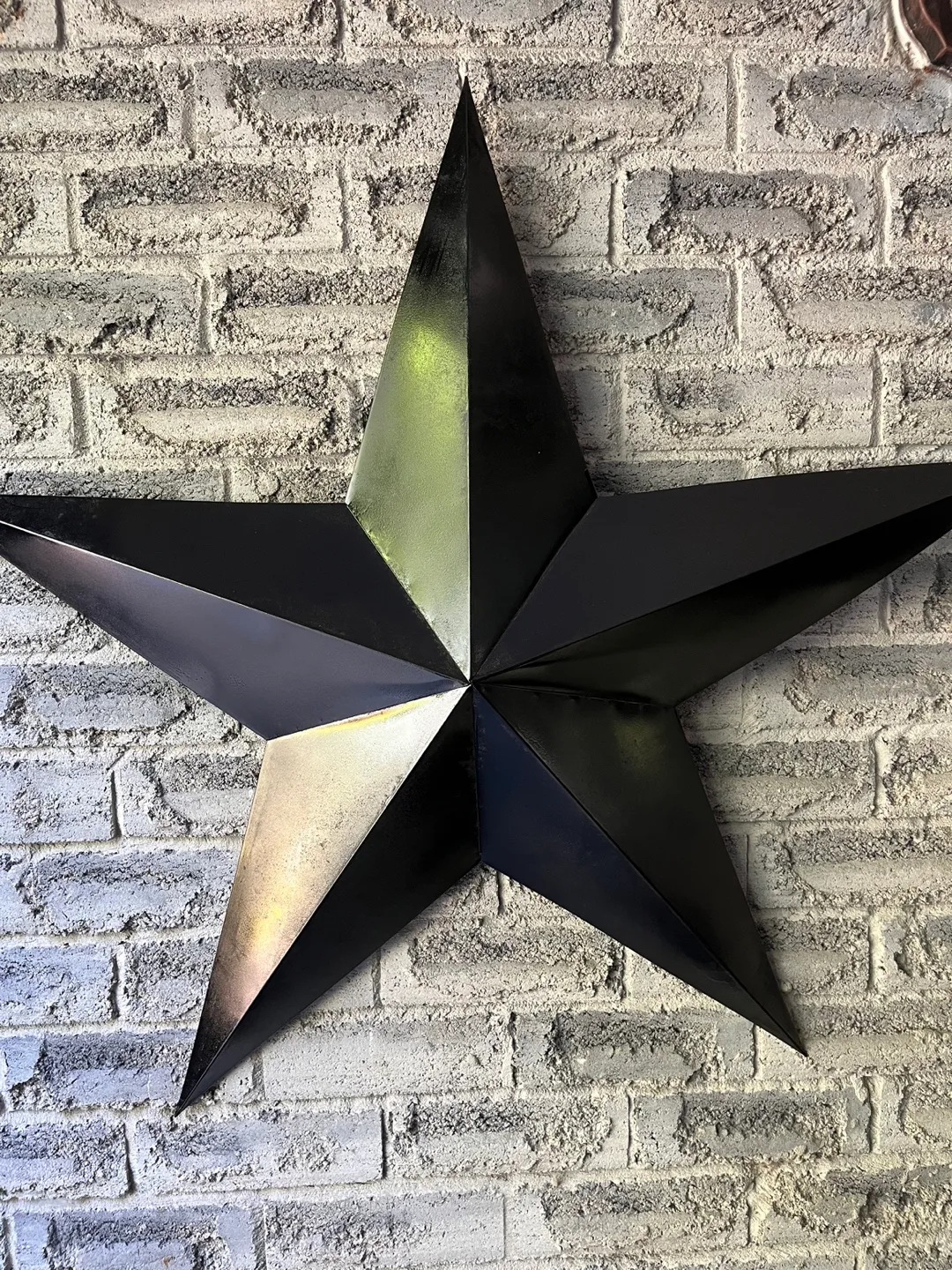 Large 36” black metal barn star  (bench sold separately) image indicator(2)