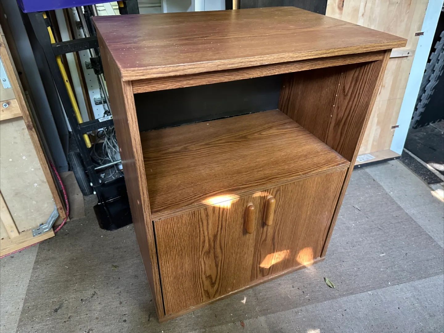 Wooden Oak Cabinet with Storage thumbnail