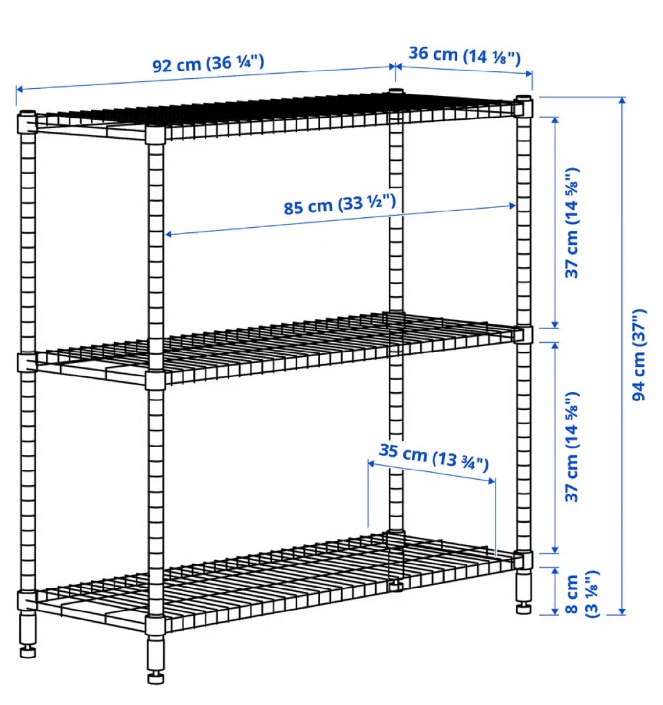 Shelf unit, galvanized, image indicator(2)