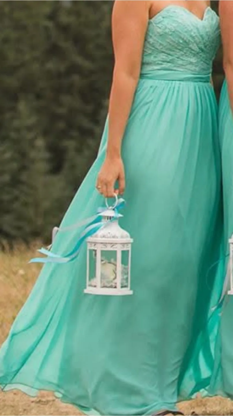 Strapless Teal Gown image indicator(4)