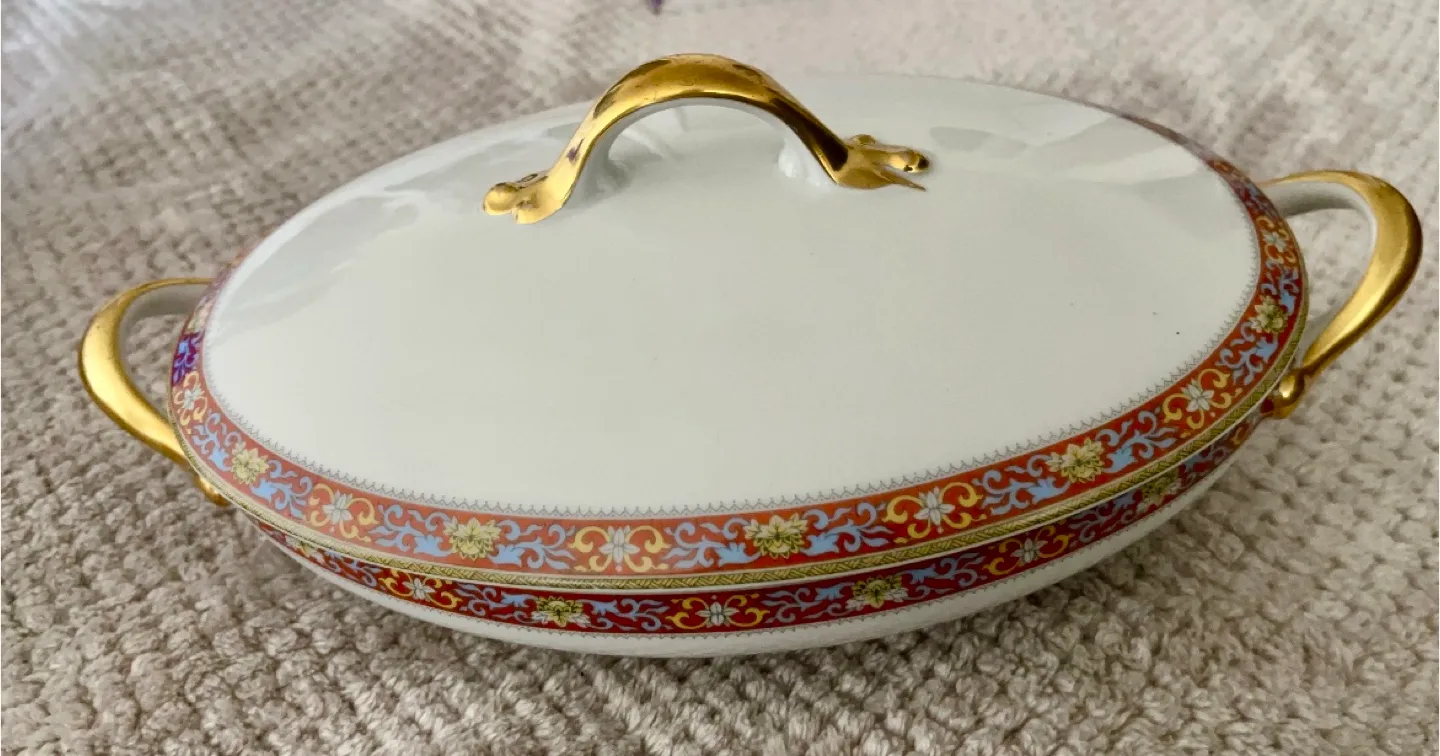 Limoges France Covered Oval Dish thumbnail