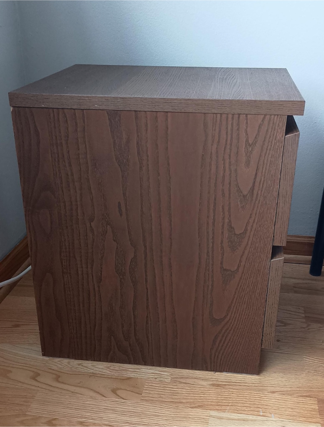 Wooden Nightstand with Drawers - photo 2