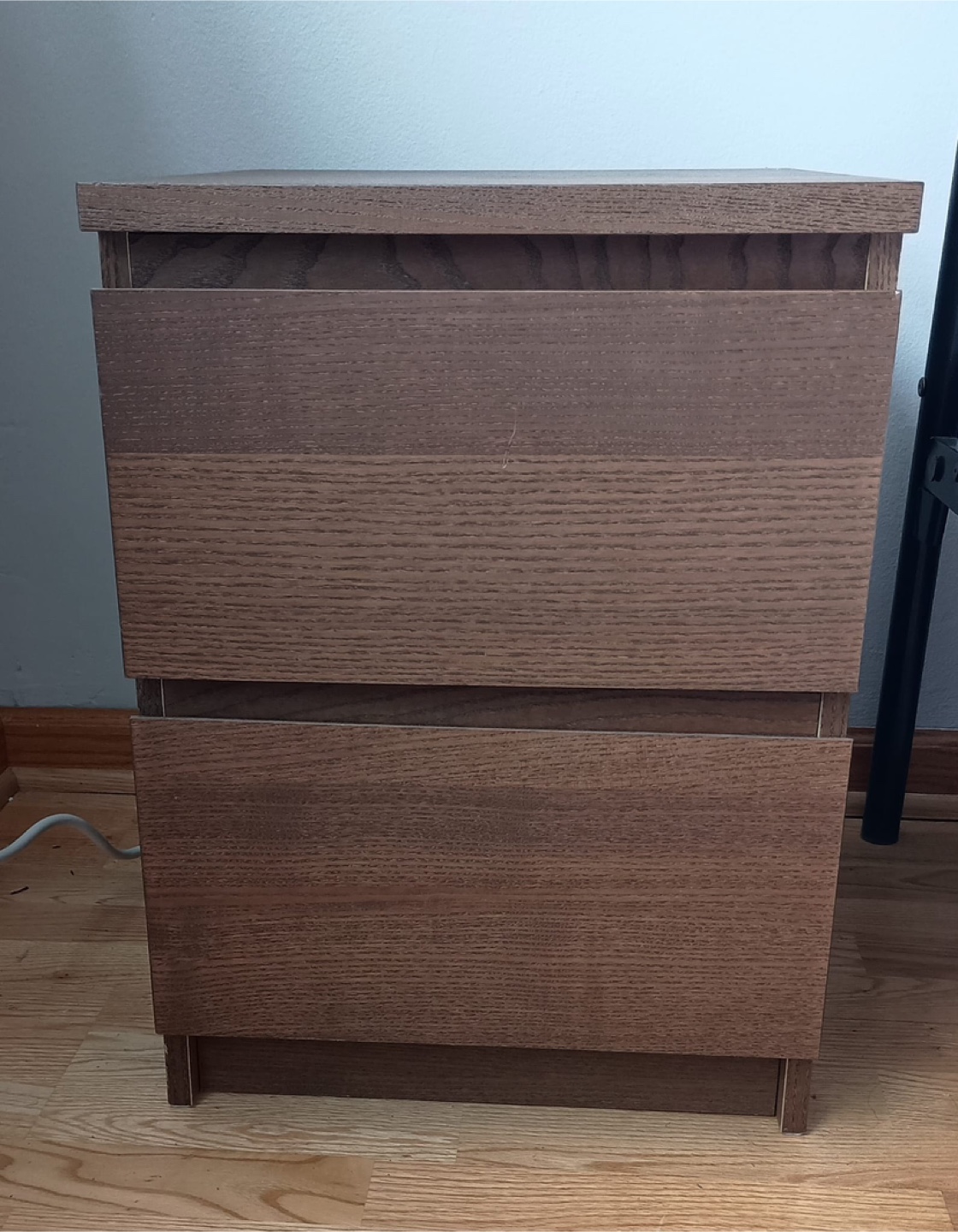 Wooden Nightstand with Drawers