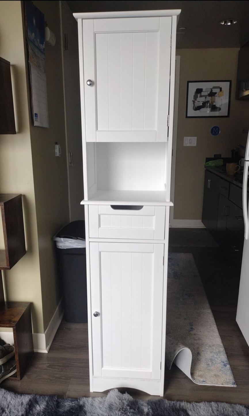 Tall White Bathroom Cabinet