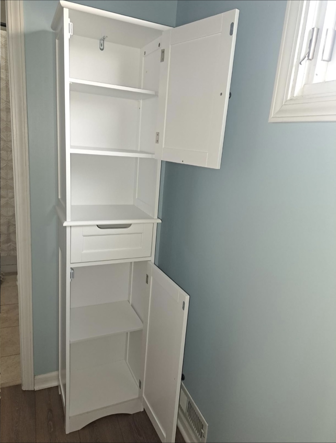 Tall White Bathroom Cabinet - photo 2