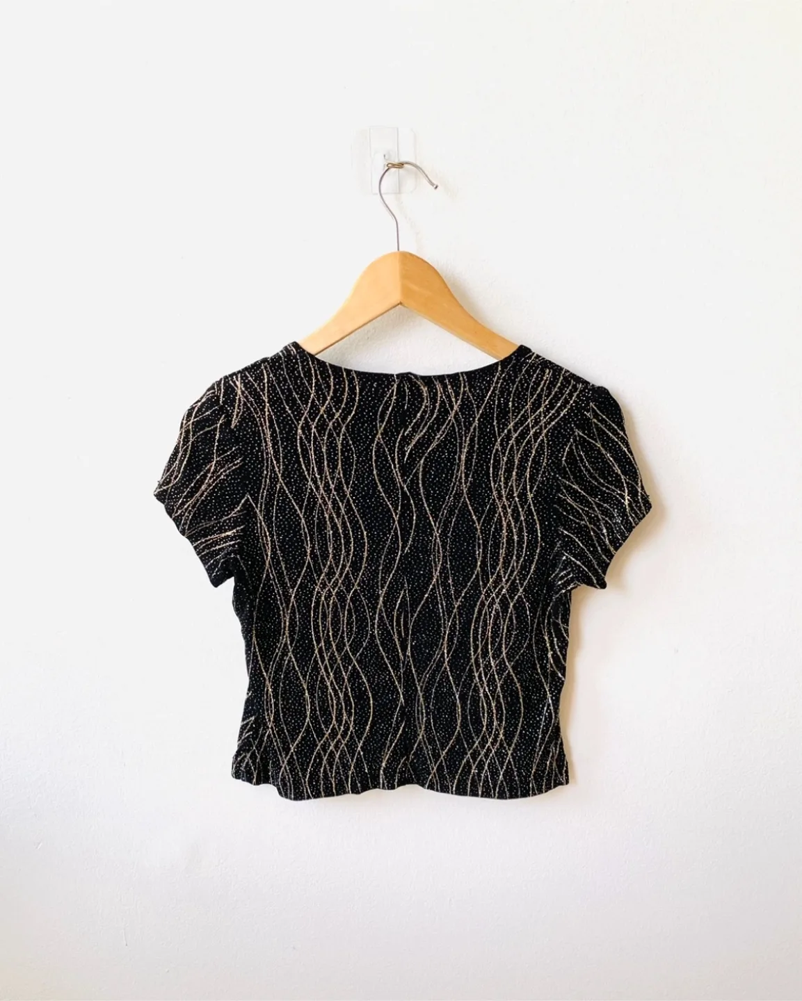 Ronni Nicole black sparkly top, small. image indicator(2)