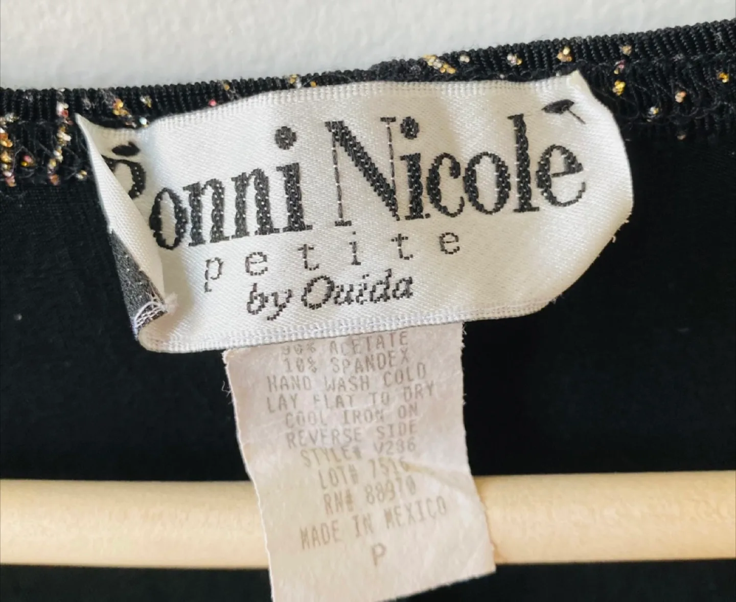 Ronni Nicole black sparkly top, small. image indicator(3)