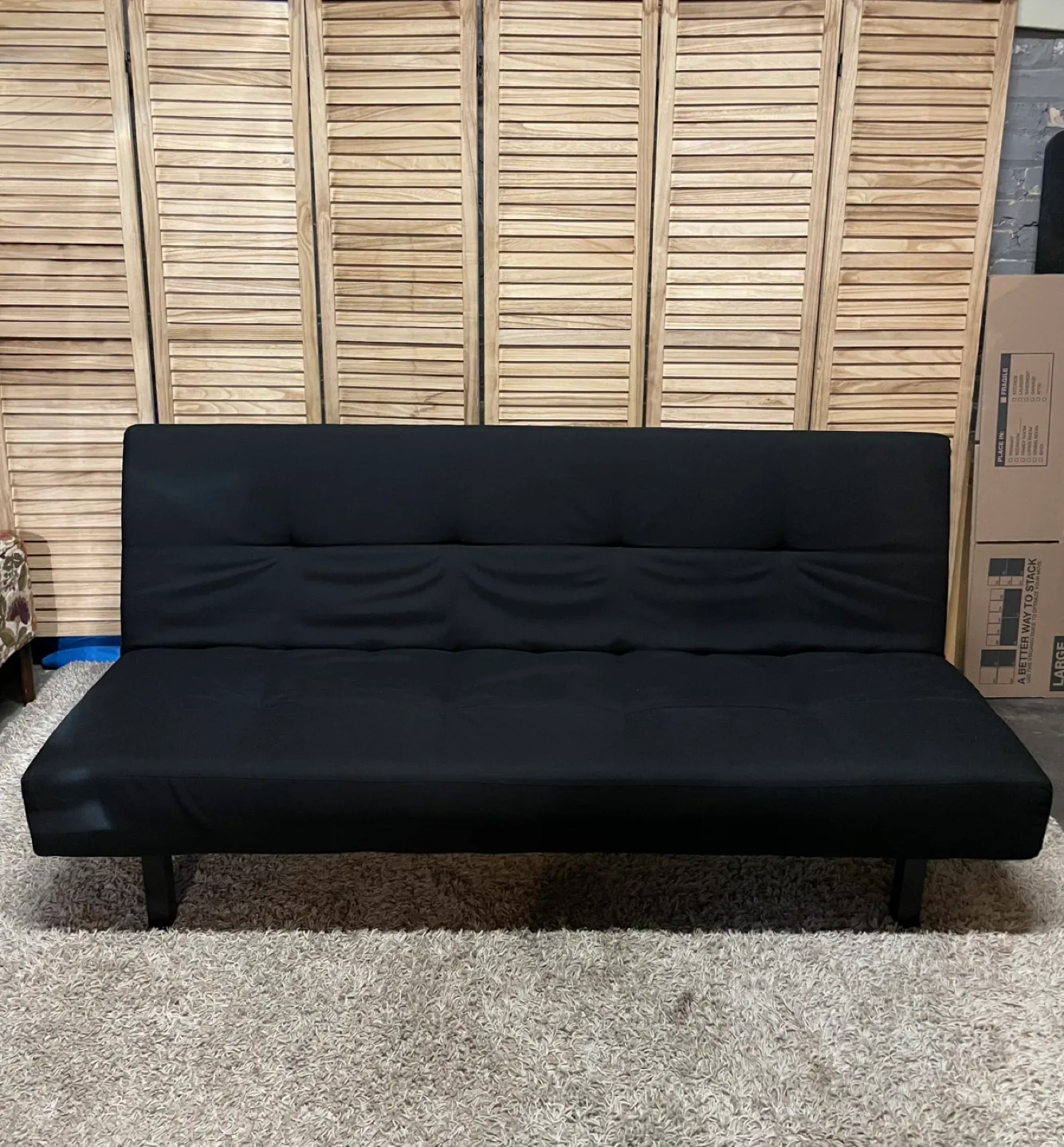 Black Futon Sofa Bed thumbnail