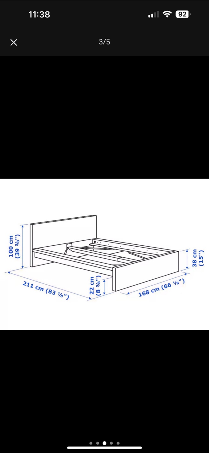 Malm- Ikea queen bed with a gently used mattress - photo 2