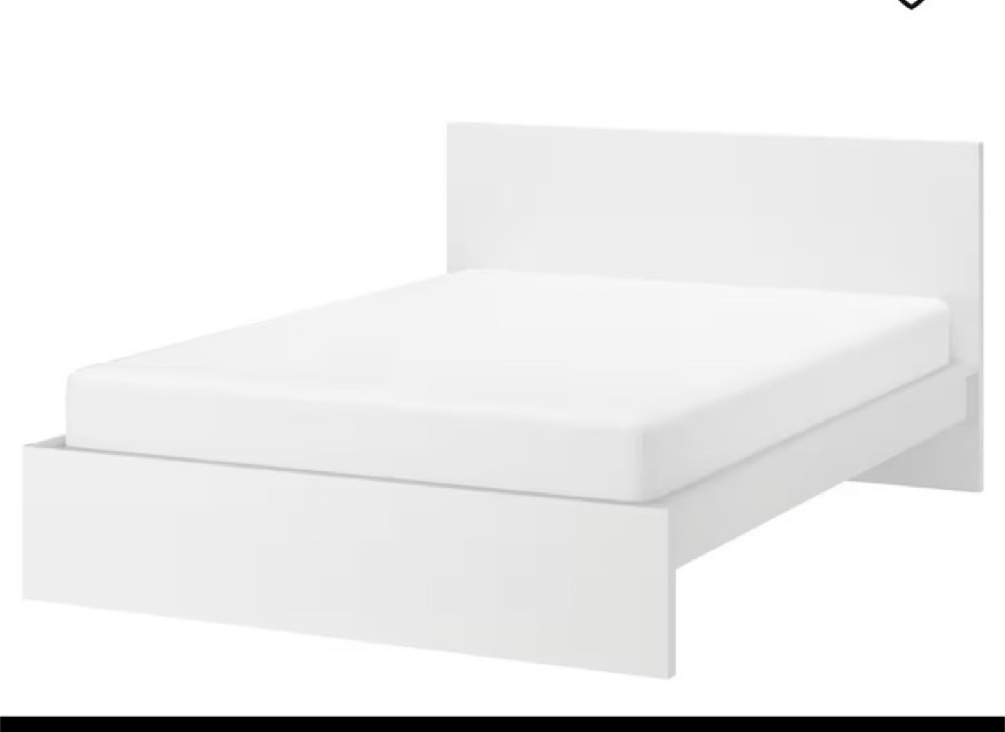Malm- Ikea queen bed with a gently used mattress
