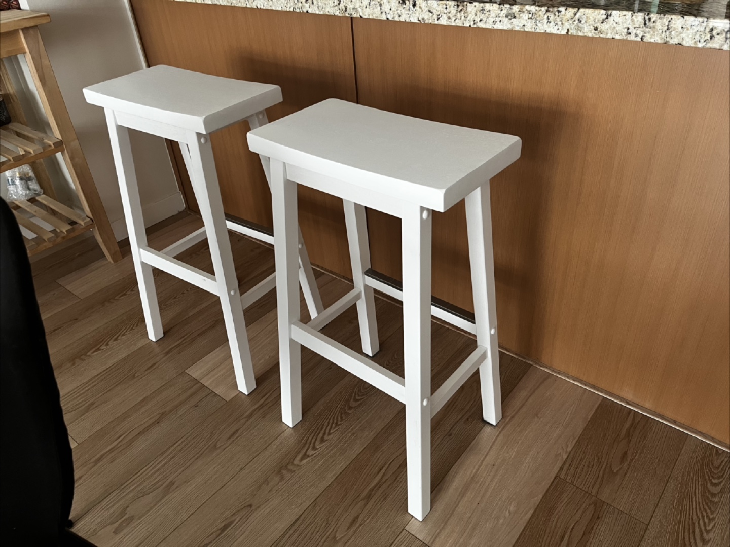 White wooden Kitchen/Bar Stools