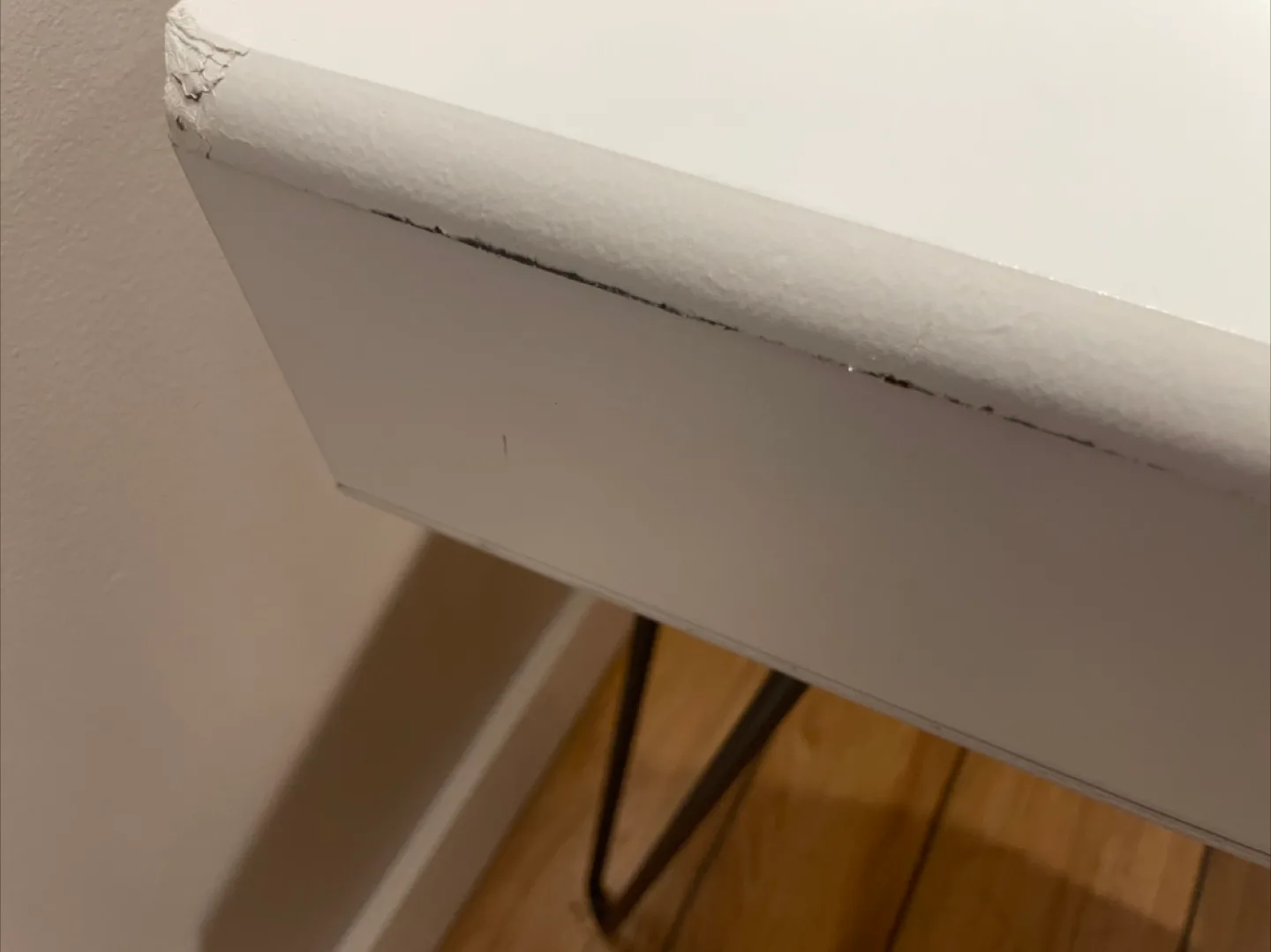 Modern Office Desk with Drawer and Hairpin Legs image indicator(5)