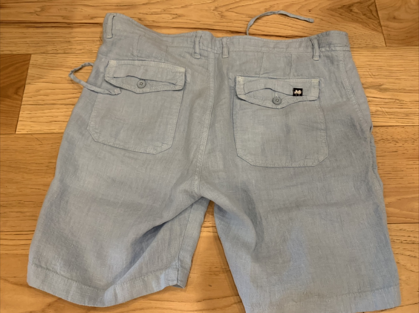 Benson Blue Linen Shorts - photo 3