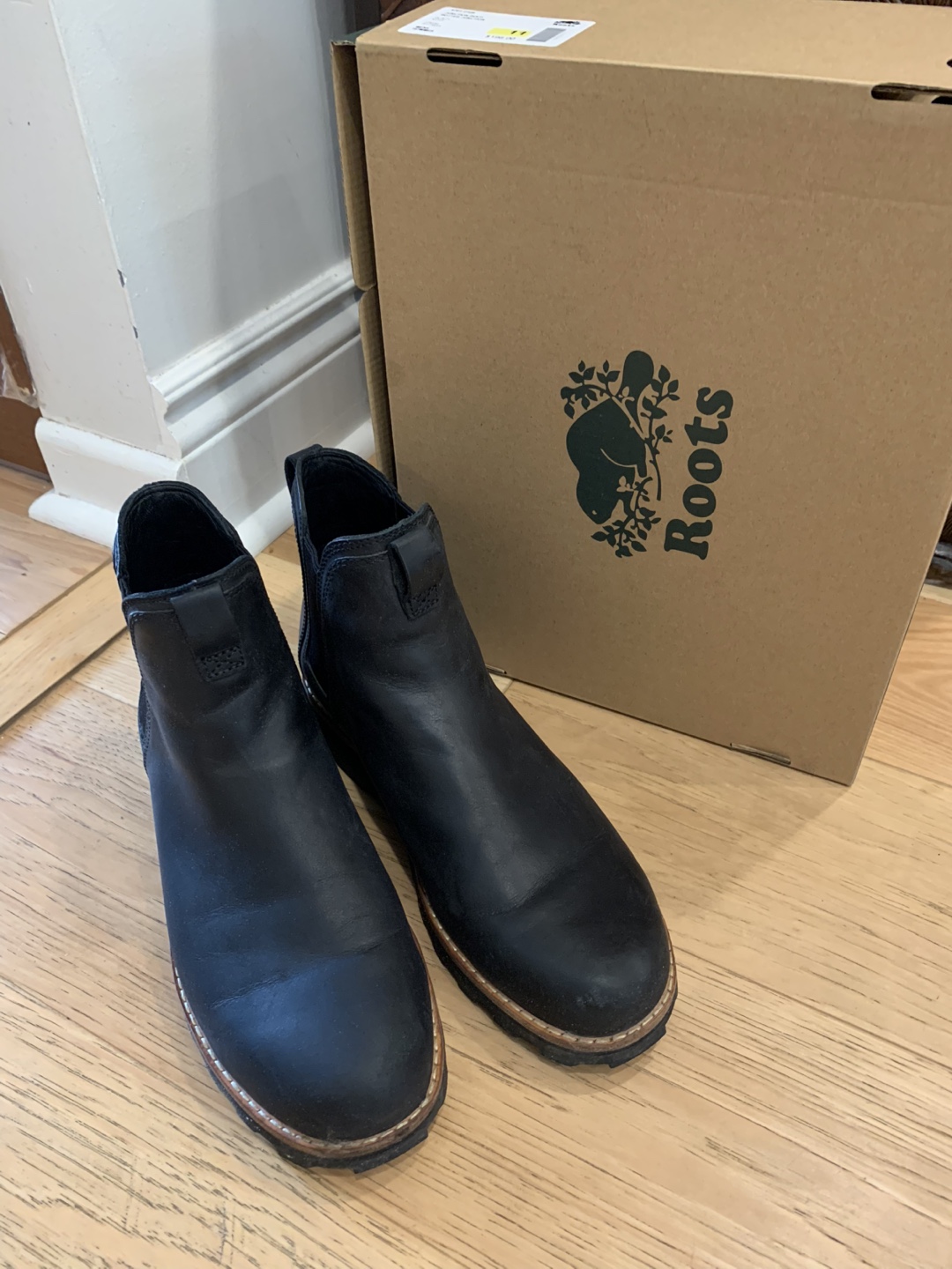 Roots Black Leather Boots - Men's Size 11
