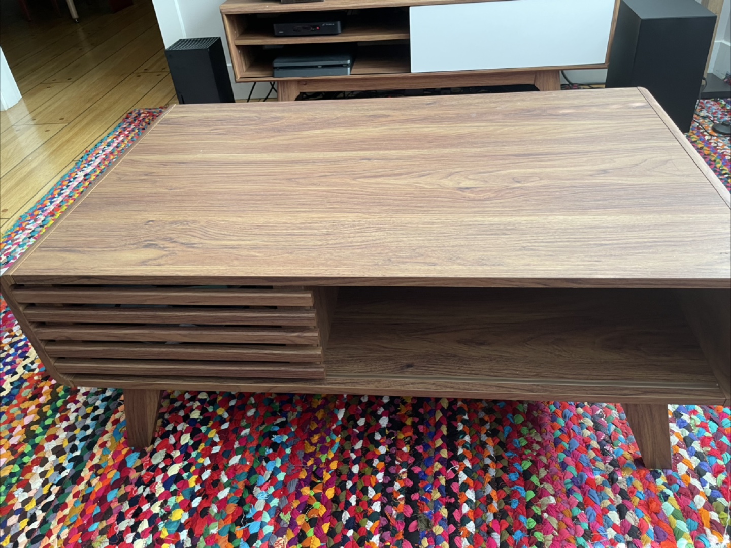 George Miller Mid-Century Modern Style Heavy Wood Coffee Table - photo 3