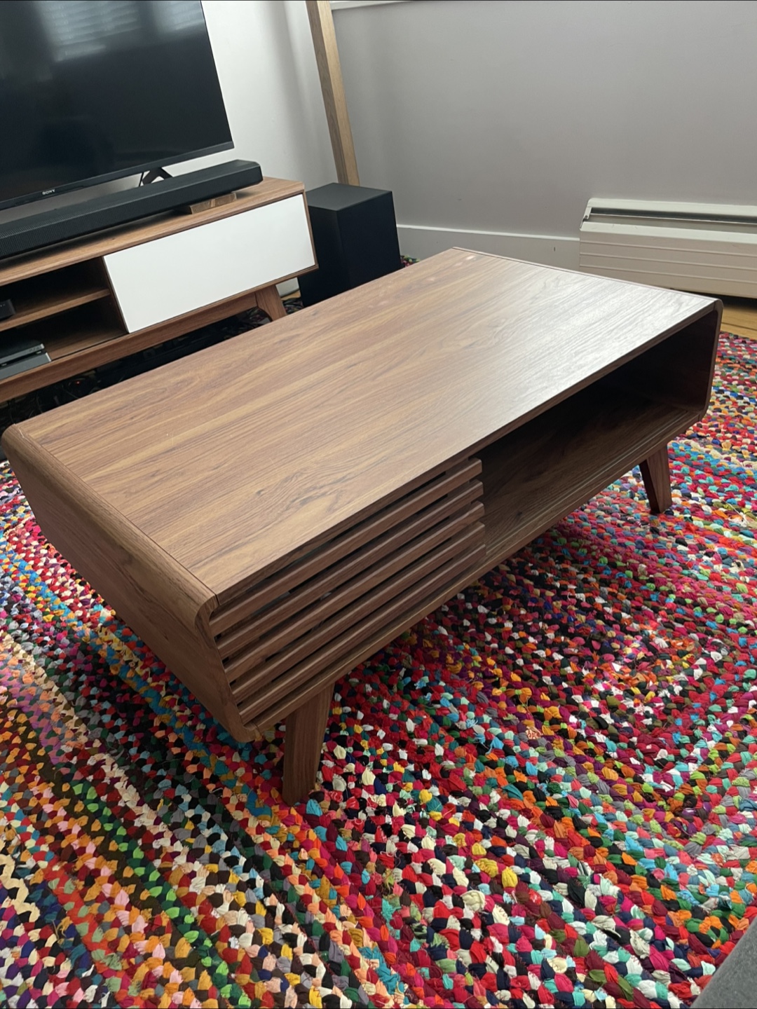 George Miller Mid-Century Modern Style Heavy Wood Coffee Table - photo 2