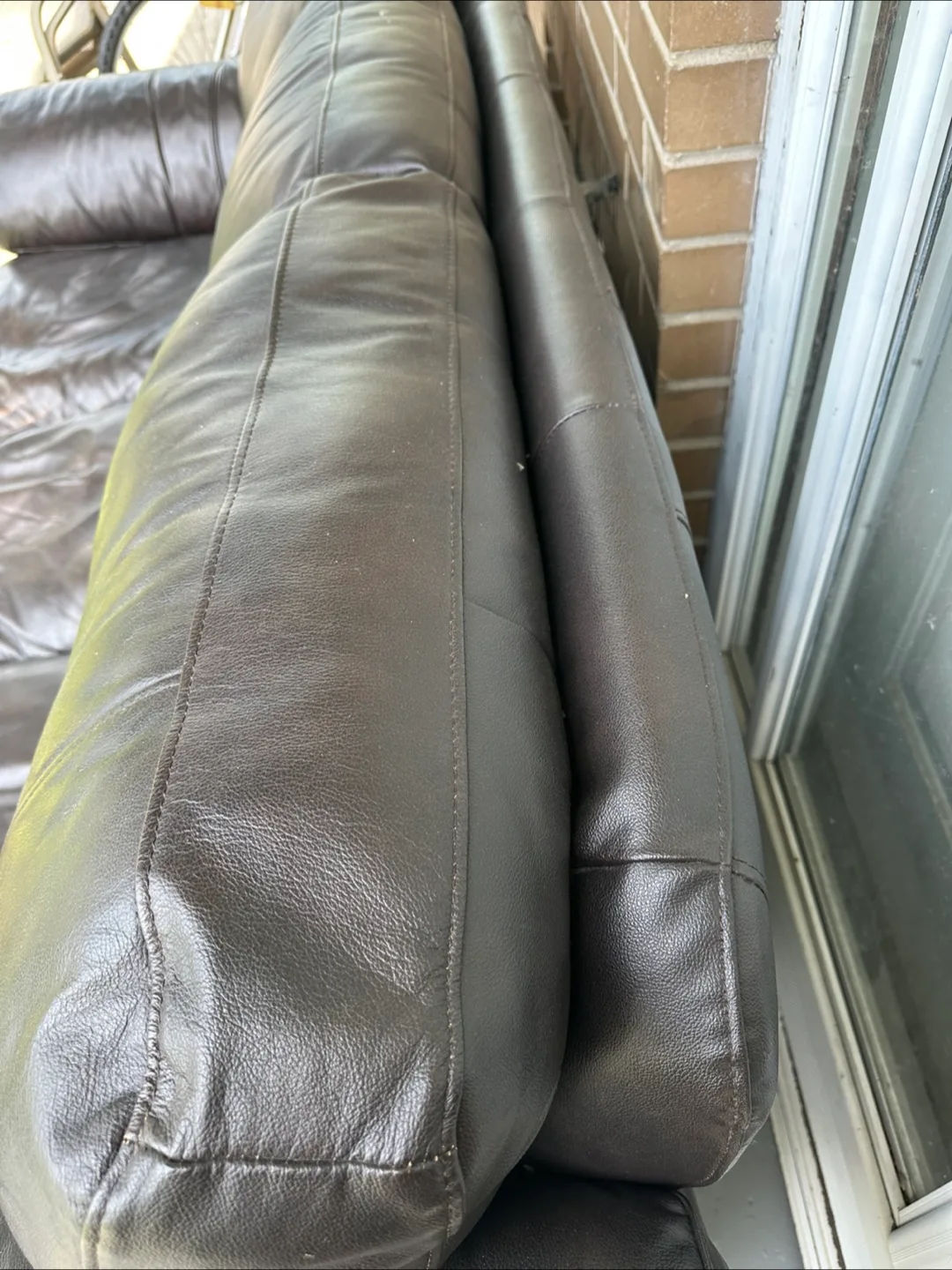 Brown Leather Sofa image indicator(8)