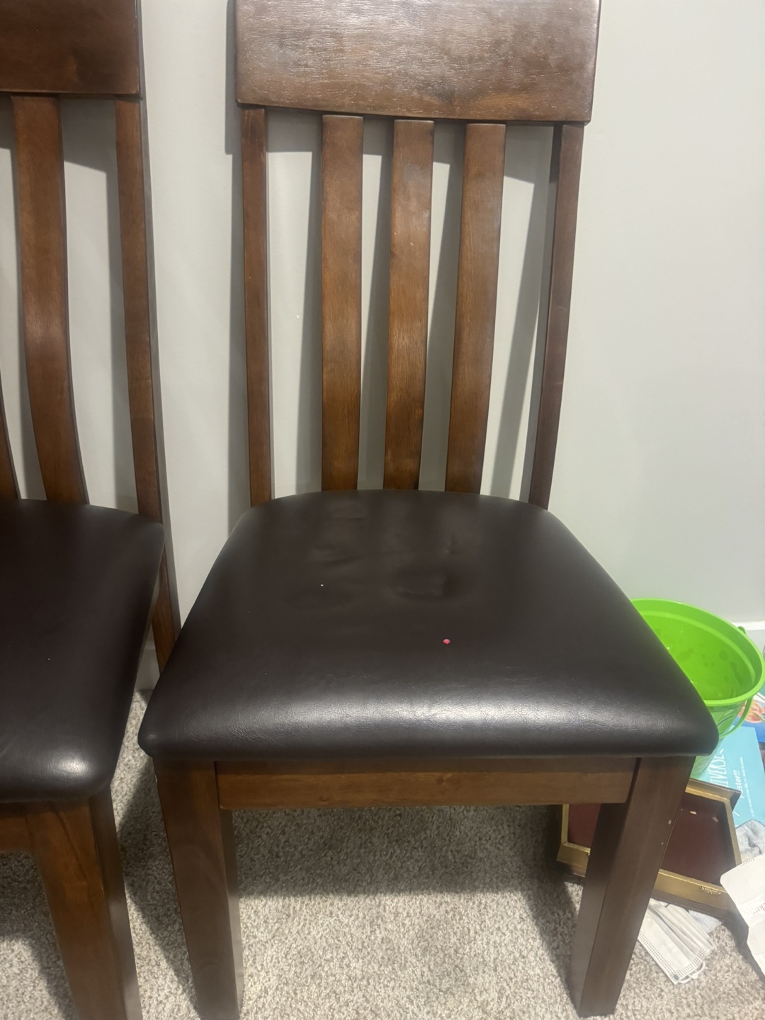 Set of 3 Wooden Dining Chairs - photo 2