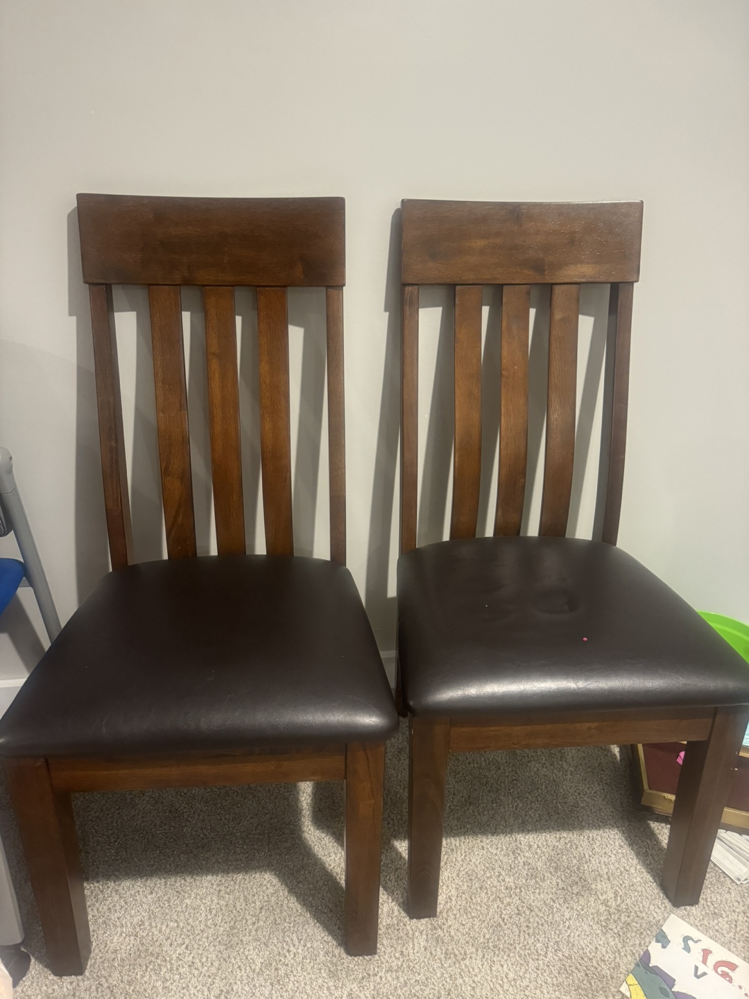 Set of 3 Wooden Dining Chairs