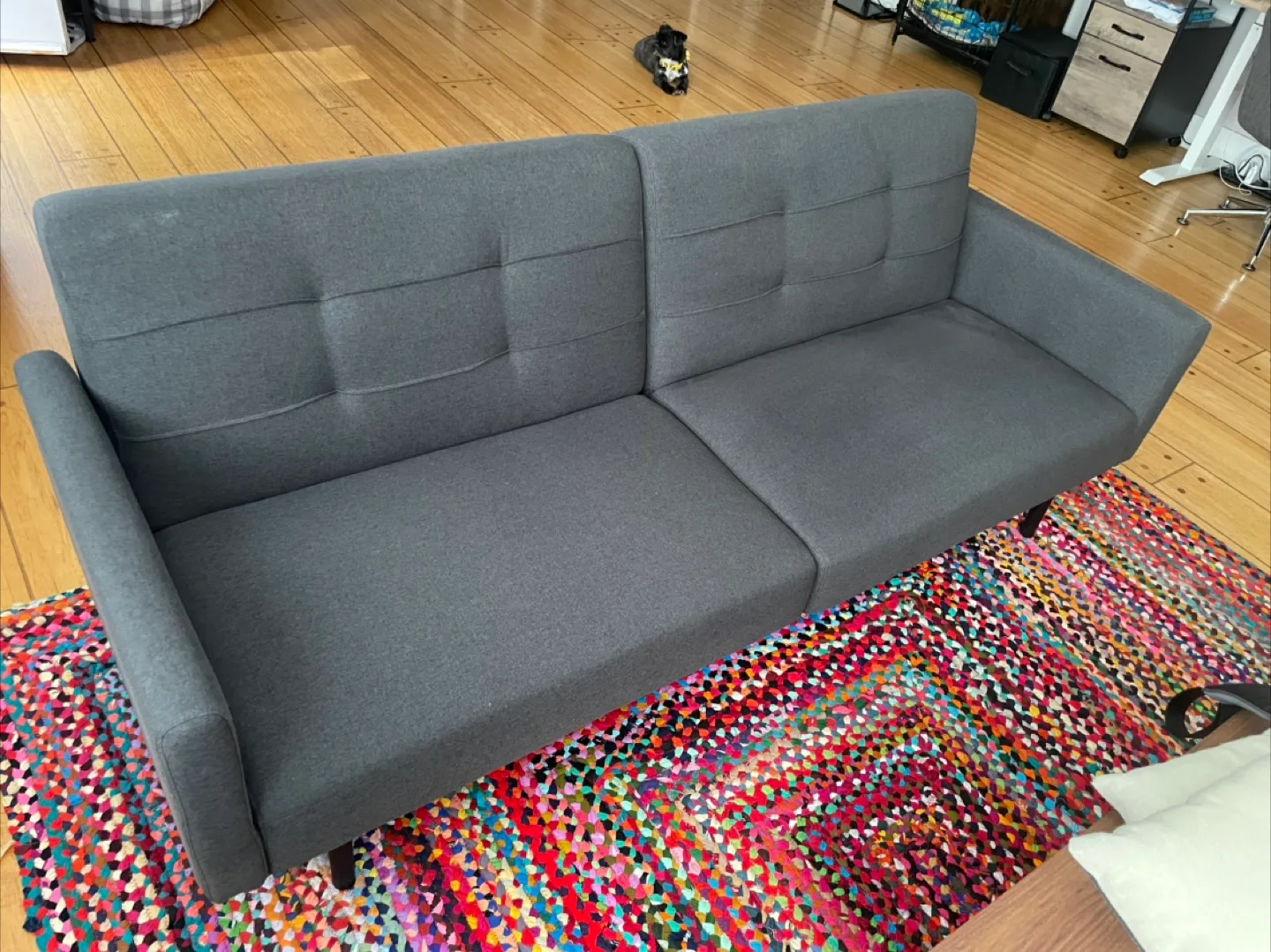 Stylish Grey Convertible Sofa Bed image indicator(2)