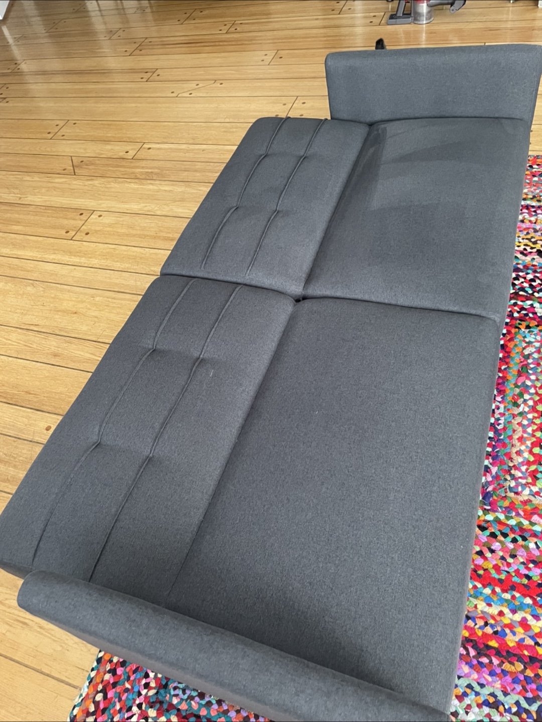 Stylish Grey Convertible Sofa Bed - photo 4