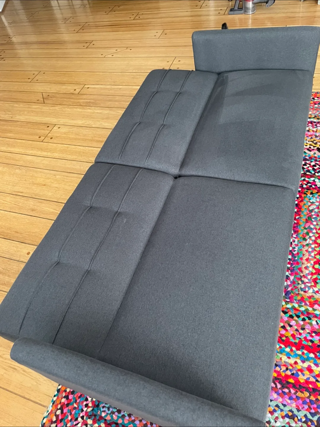 Stylish Grey Convertible Sofa Bed image indicator(4)