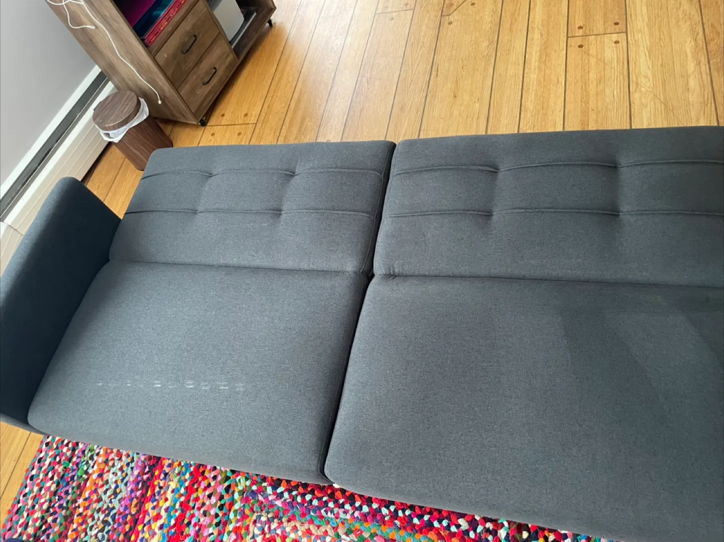 Stylish Grey Convertible Sofa Bed image indicator(8)