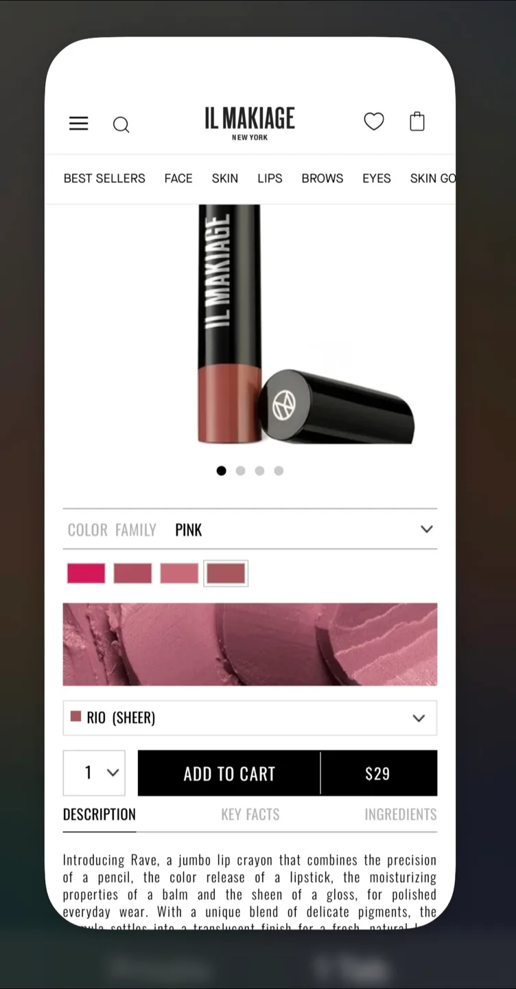 IL MAKIAGE Rave Super Sheer Lip Color image indicator(6)