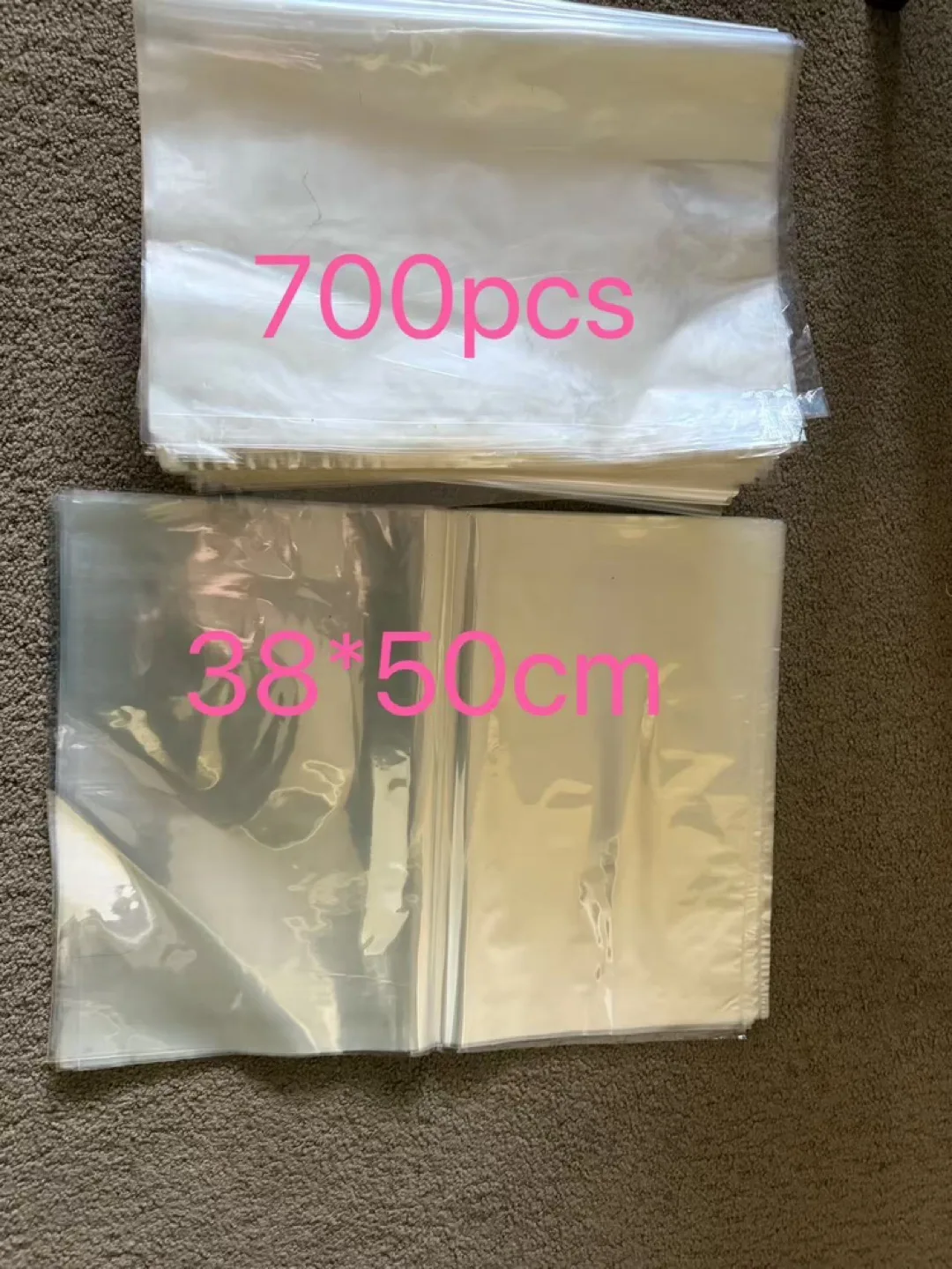 Clear Plastic Sleeves - 700 Pieces thumbnail