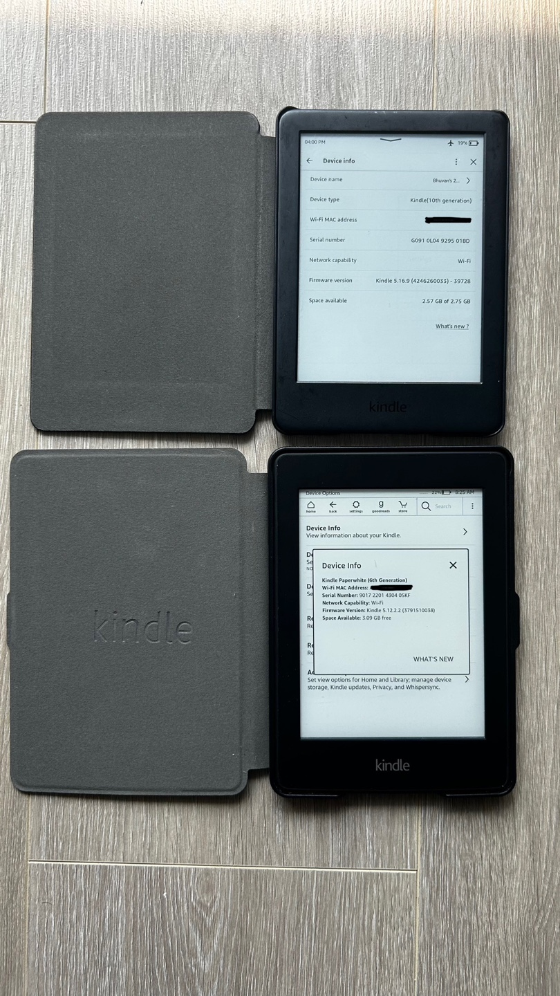 Kindle E-Readers with Cases