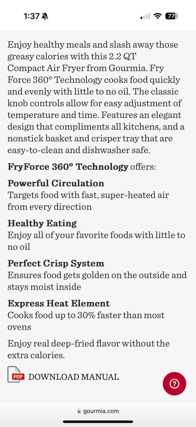 Gourmia Air Fryer - photo 5
