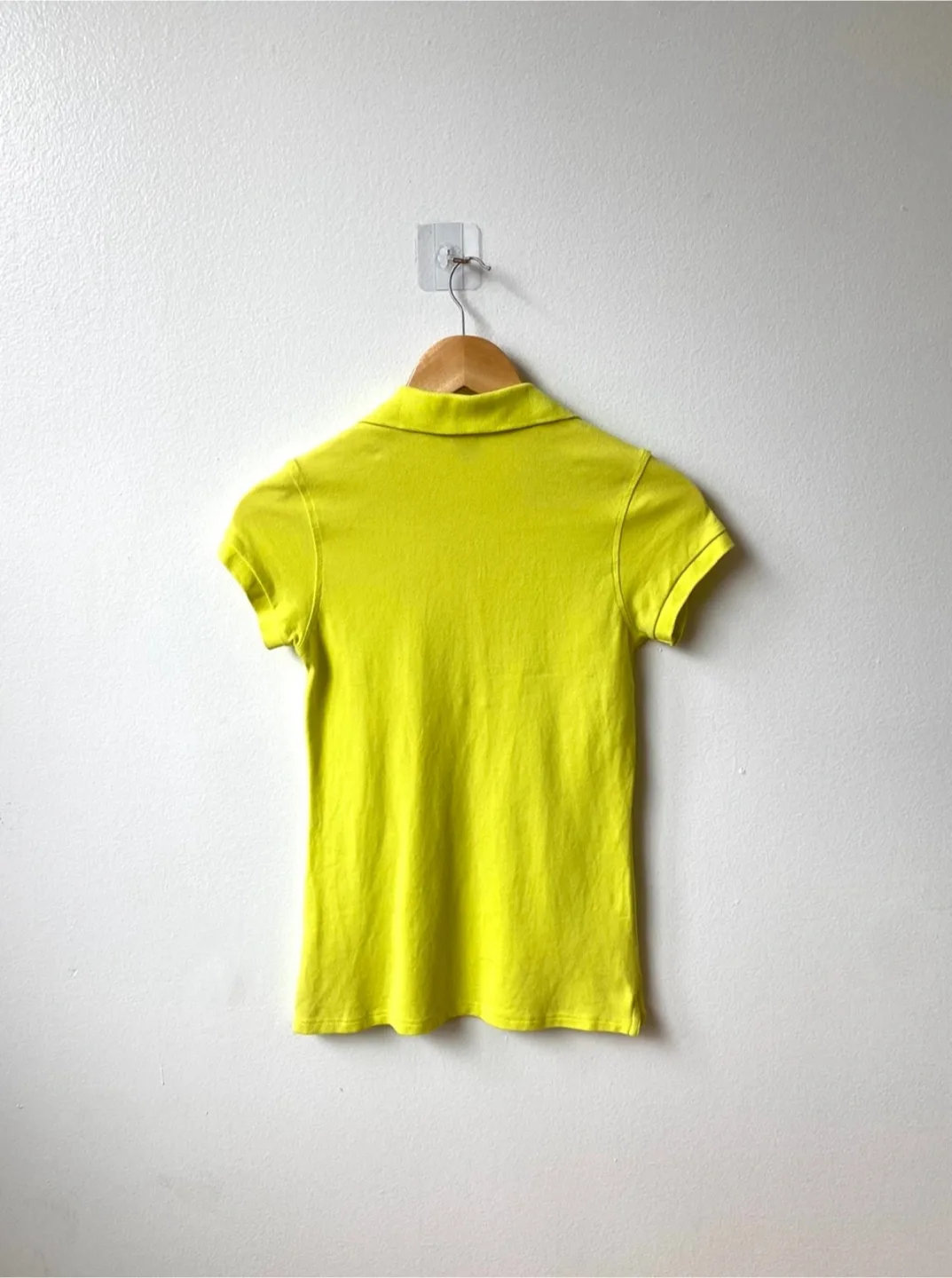TNA neon yellow polo shirt, XS. 100% cotton.🥰 image indicator(2)