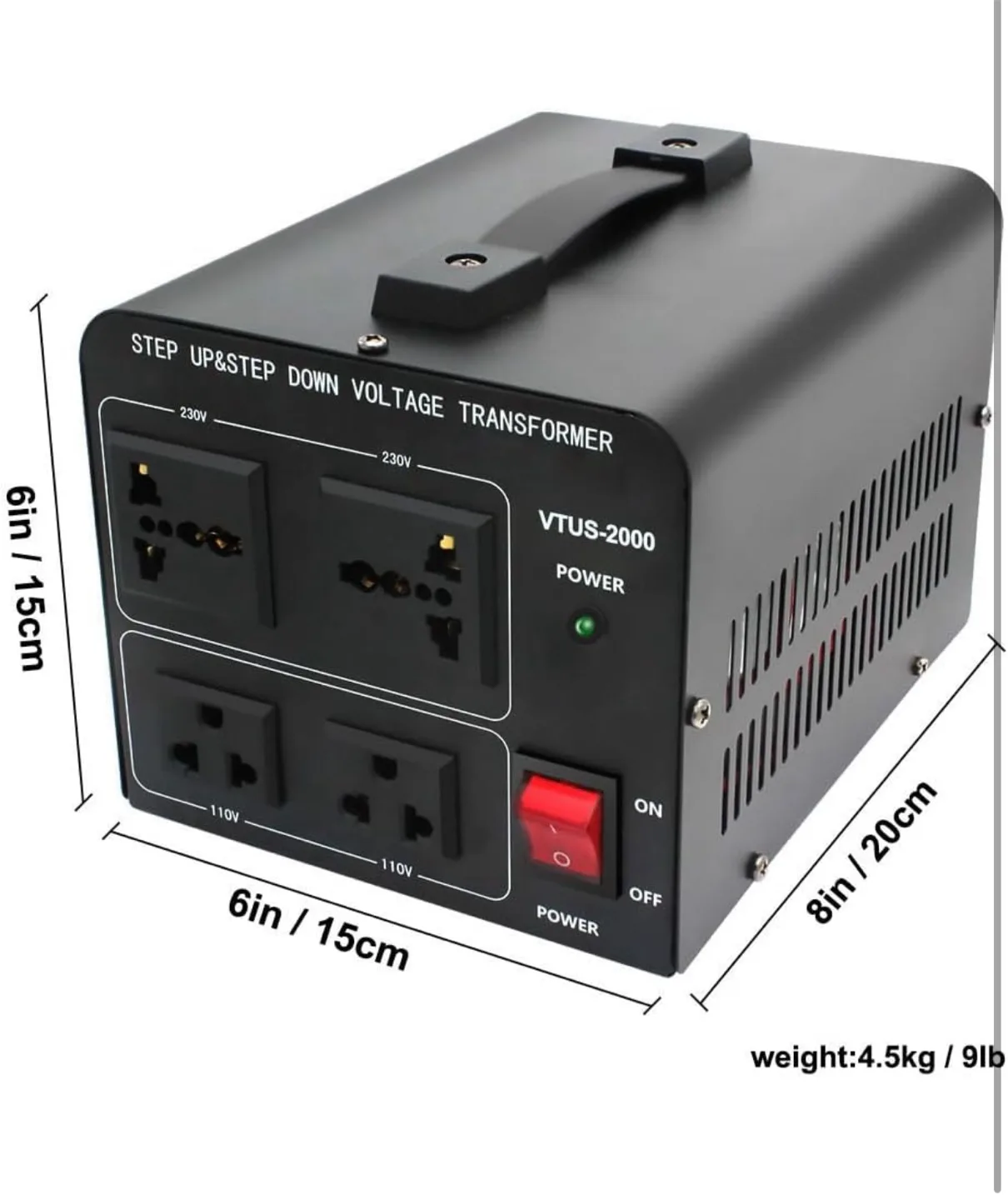 Yinleader Step Up & Step Down Voltage Transformer image indicator(9)