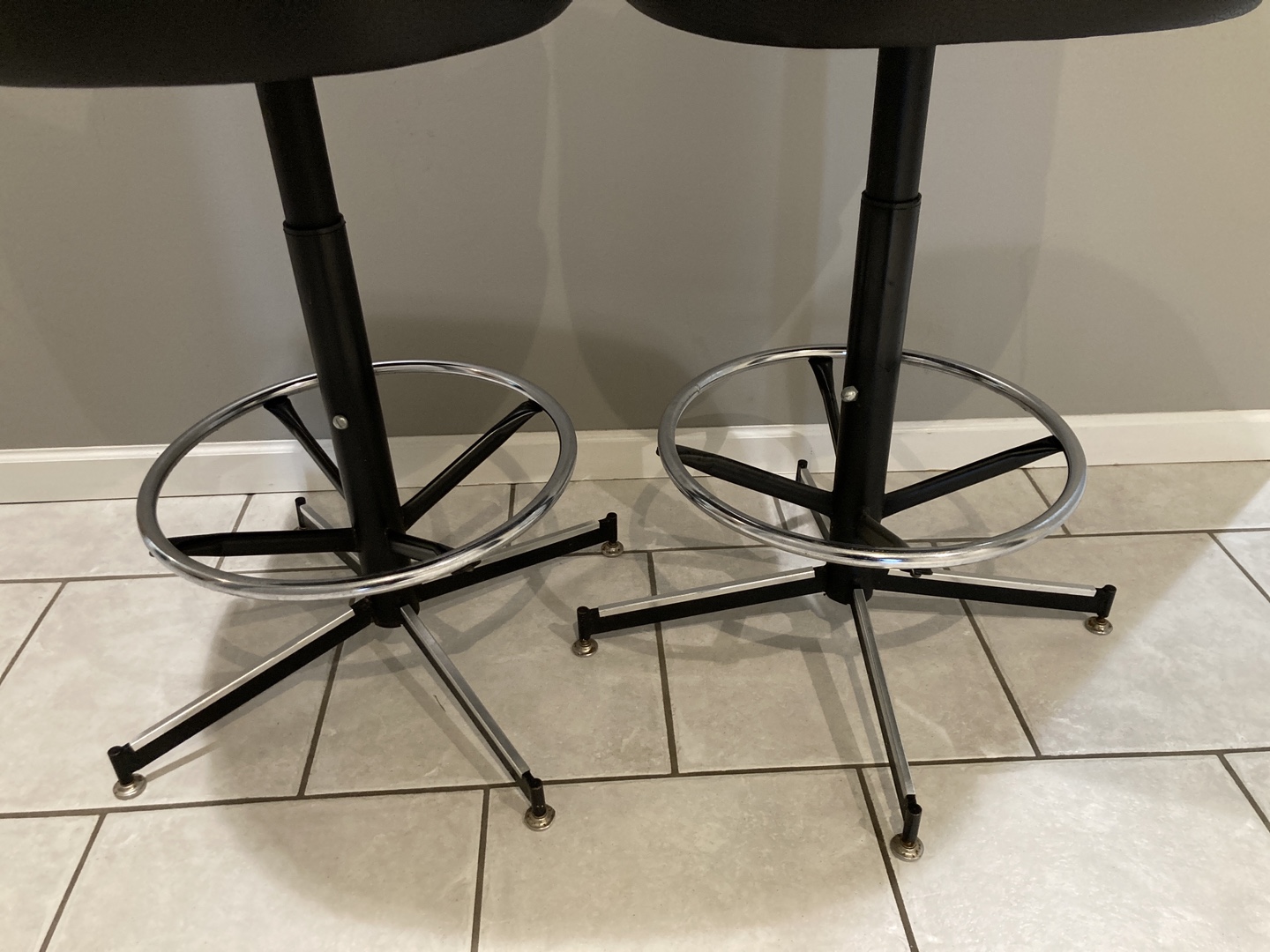 Authentic MCM Coronet Furniture Black Leather Bar Stools - photo 3
