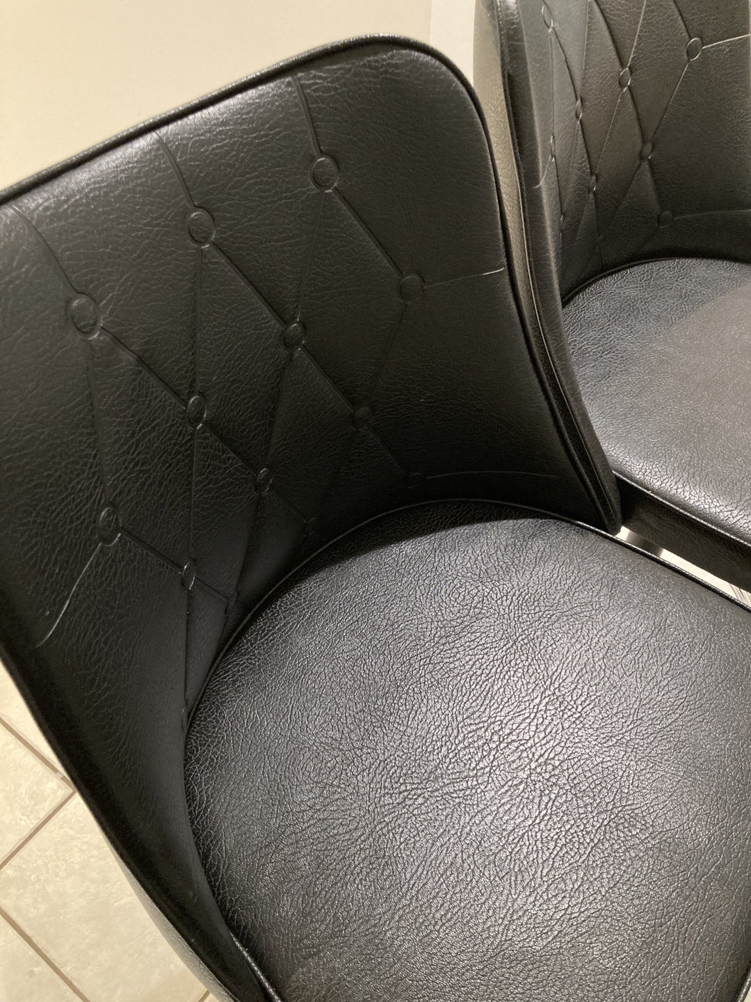 Authentic MCM Coronet Furniture Black Leather Bar Stools - photo 4