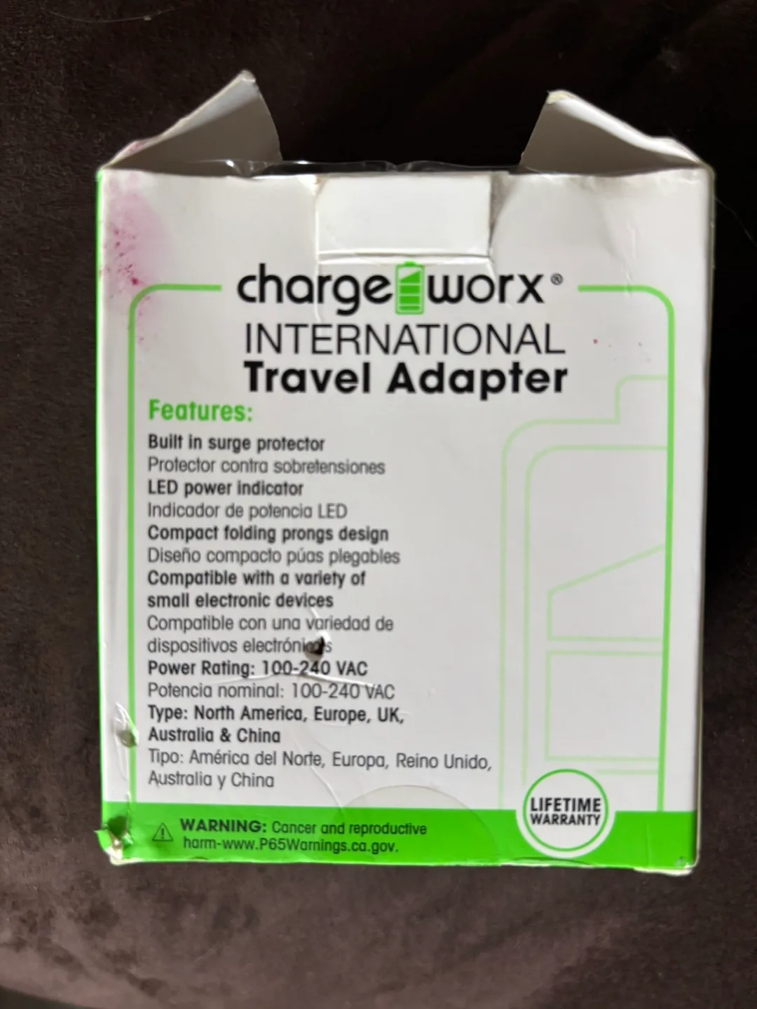 ChargeWorx International Travel Adapter image indicator(4)