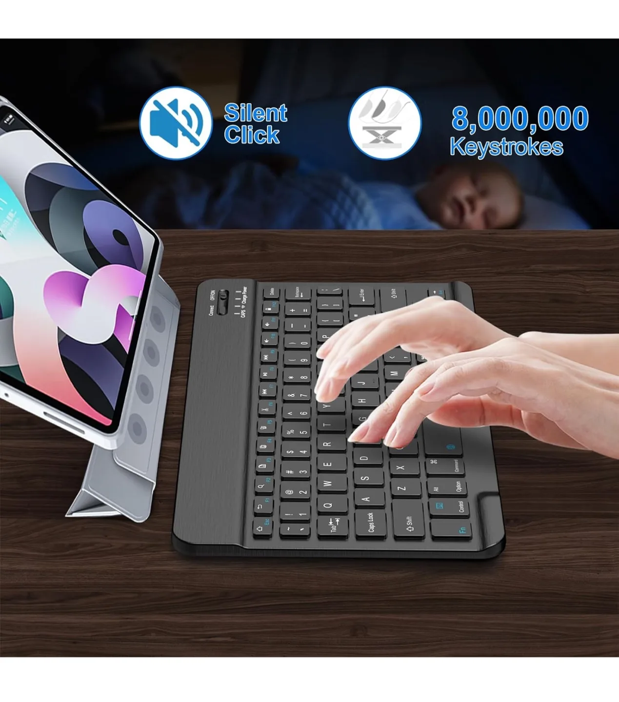 Wireless Bluetooth Keyboard image indicator(3)